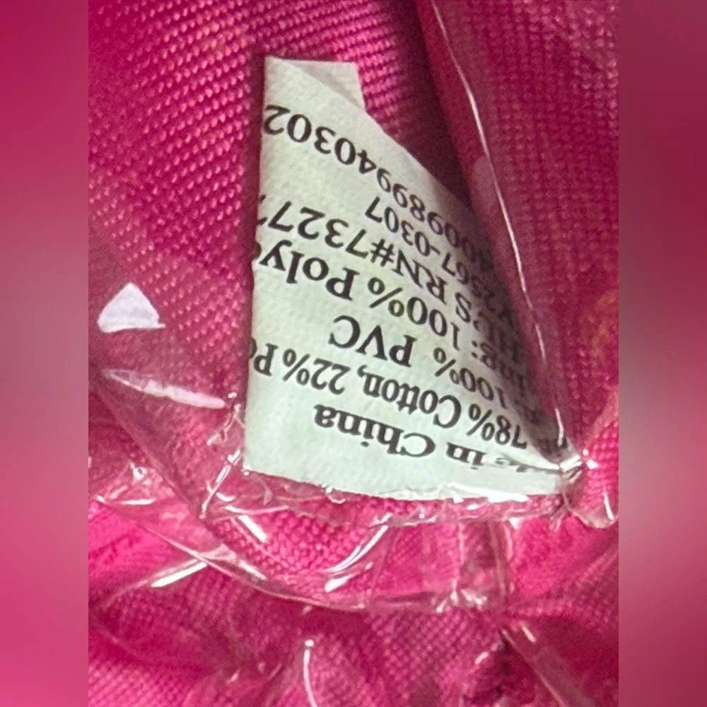 Juicy Couture Pink & Blue Glitter Shimmer Velvet Wristlet Pouch Clutch Bag